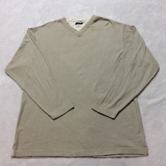 Haggar Other - Haggar Men’s Tan Pullover Shirt Size L